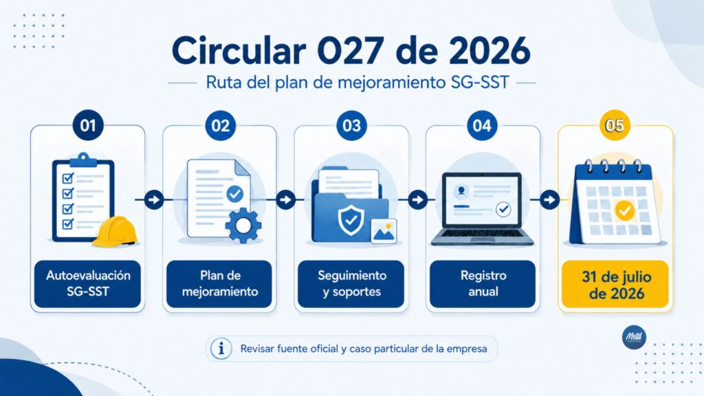 Circular 027 de 2026 y plan de mejoramiento SG-SST