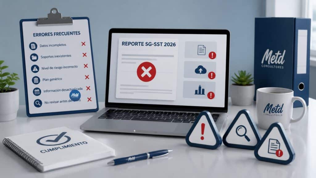 Errores frecuentes al reportar los Estándares Mínimos SG-SST 2026 con datos incompletos y soportes faltantes