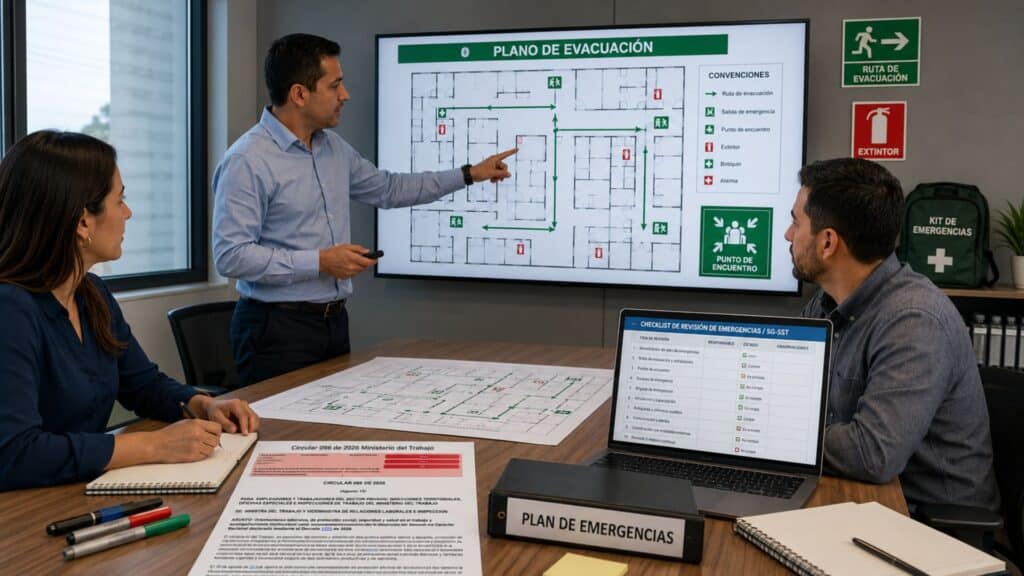 Revisión empresarial del plan de emergencias y la Circular 0096 de 2026 dentro del SG-SST